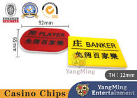 125g Markers Bottom High Temperature Carved Baccarat Poker Table Free Of Commission Red Yellow Marker